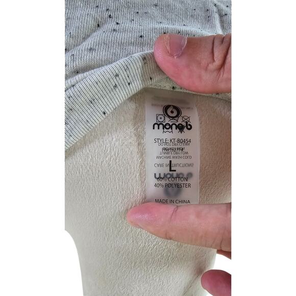 Mono B Speckled Pocket Sweatshirt Tee – Size L - Picture 4 of 8